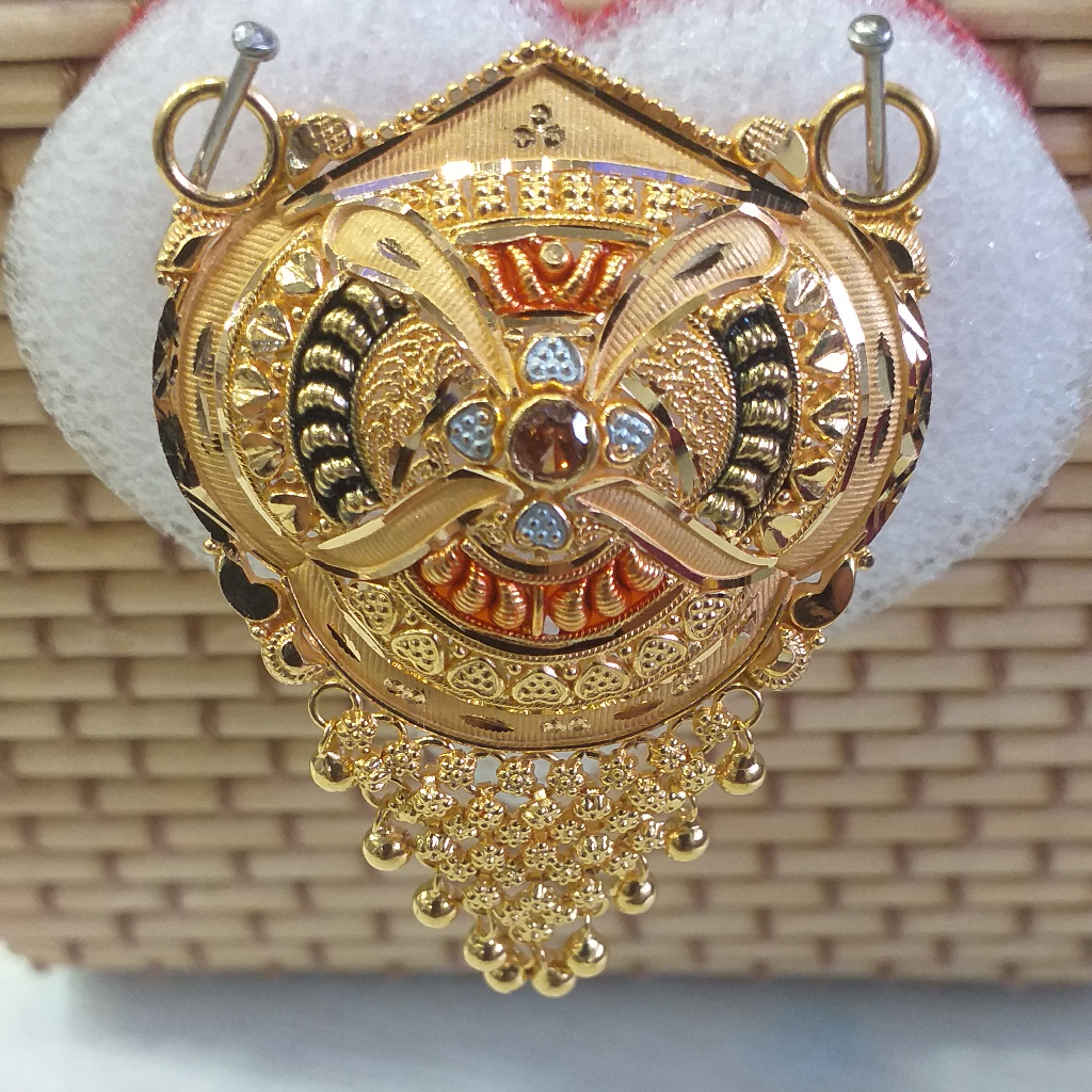 22k Gold meenakari Mangalsutra Pendant