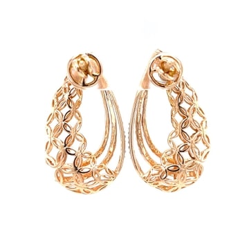 18k Gold Floral Cutout with Earrings