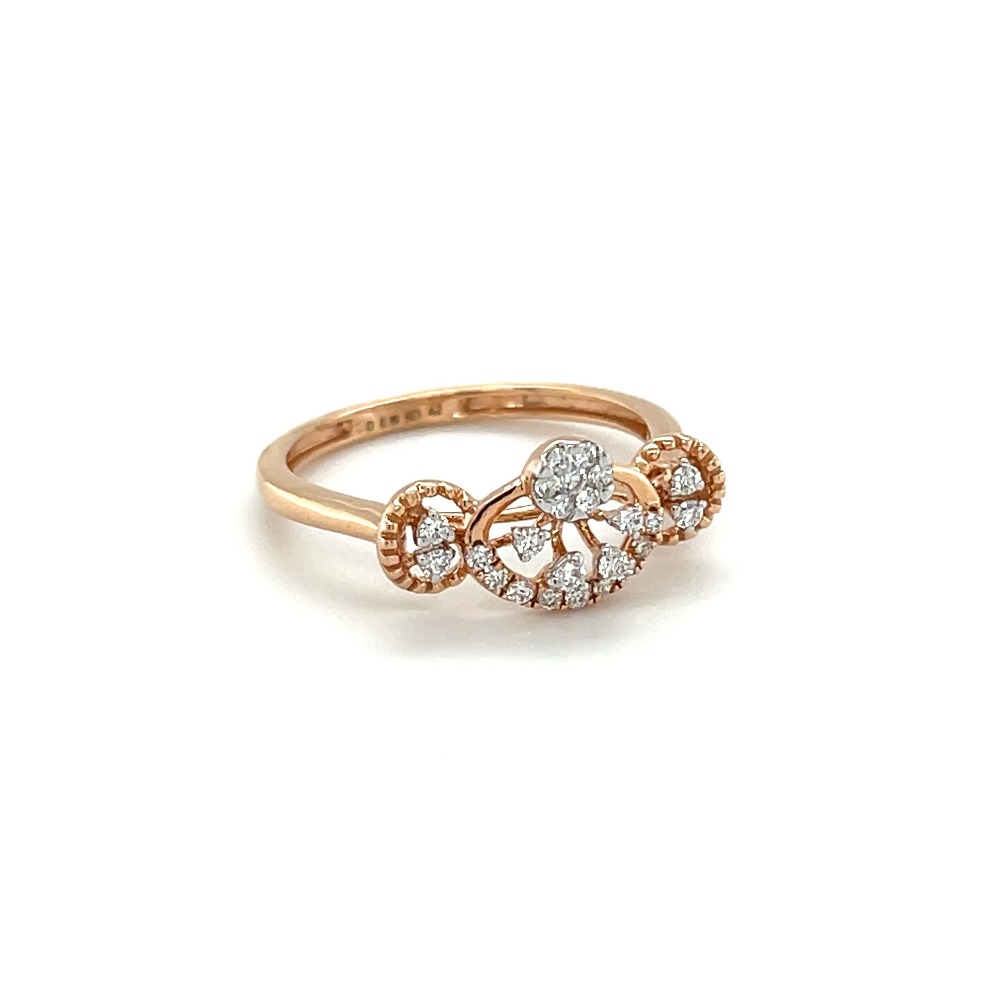 Blushing Bloom 18k Rose Gold Diamond Cluster Ring
