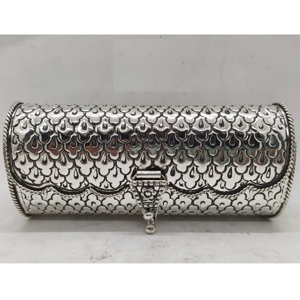 Stylish and 925 Pure Silver Clutch In High Polish Antique