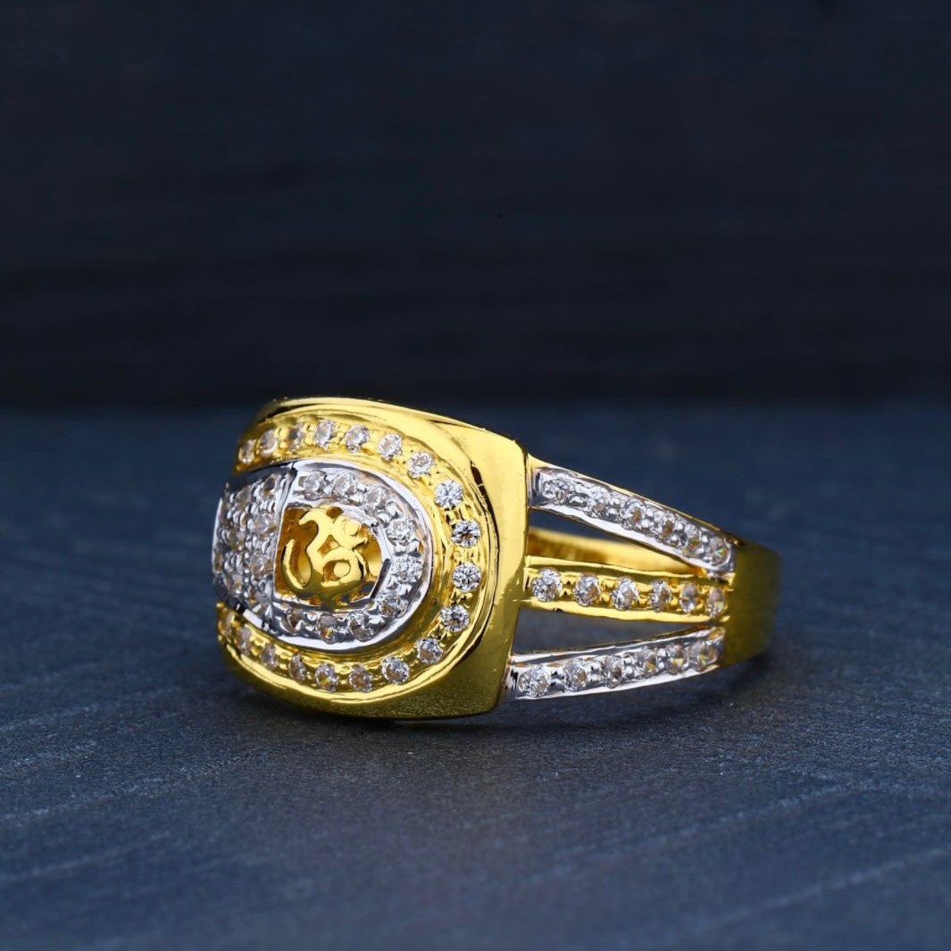 916 Gold Om Design Gents Ring