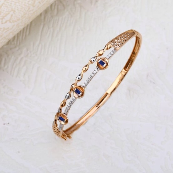 18 carat rose gold antique kada bracelet RH-LB621