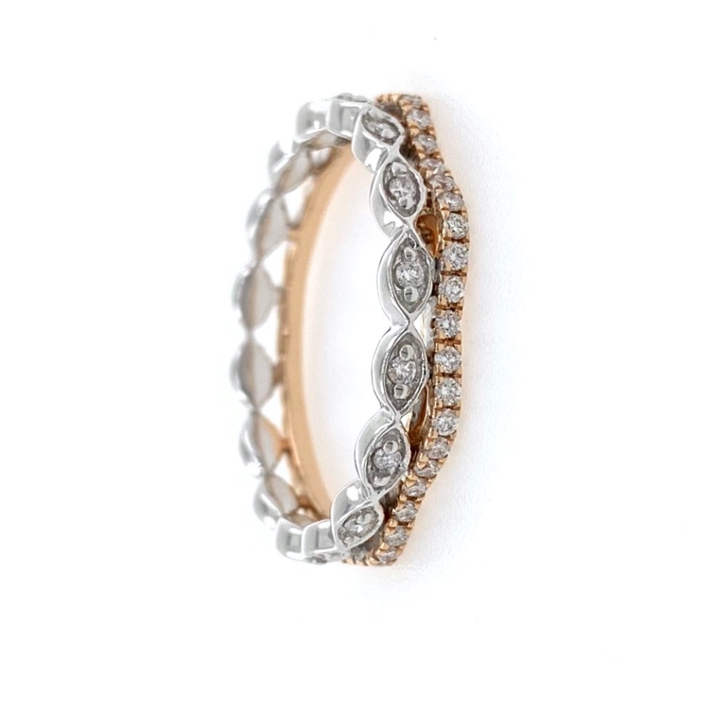18kt / 750 Rose gold fancy diamond Ladies ring 9LR298