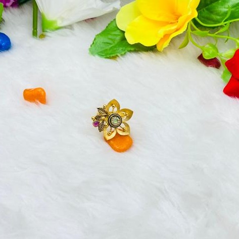 916 gold antique floral design ring
