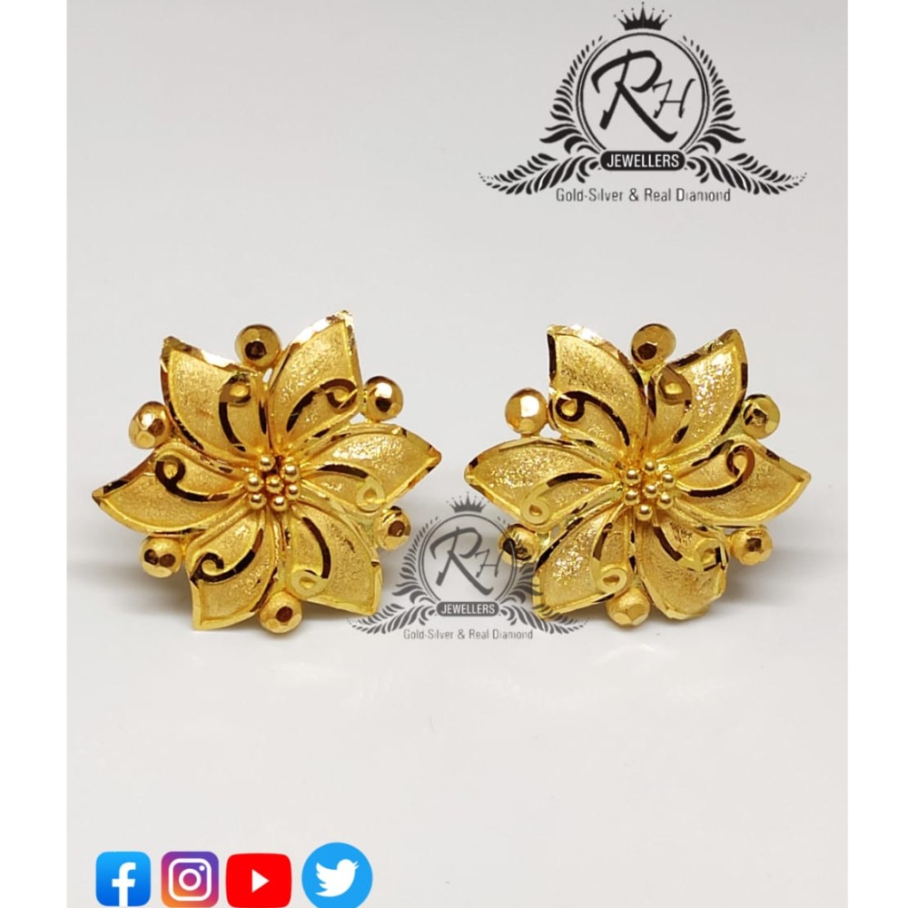 22 carat gold traditional ladies earrings RH-ER333