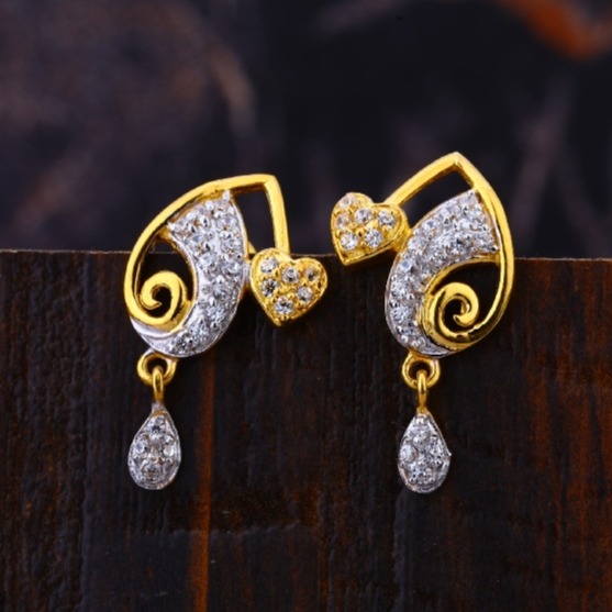Buy quality 22 carat gold diamonds classical ladies earrings RH-LE610 ...