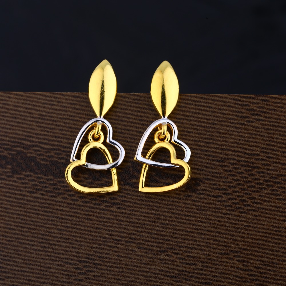 Ladies 22K Gold Casting Plain Earring -LPE132