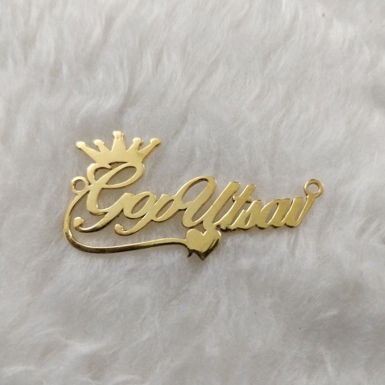 916 Gold Designer Named Pendant