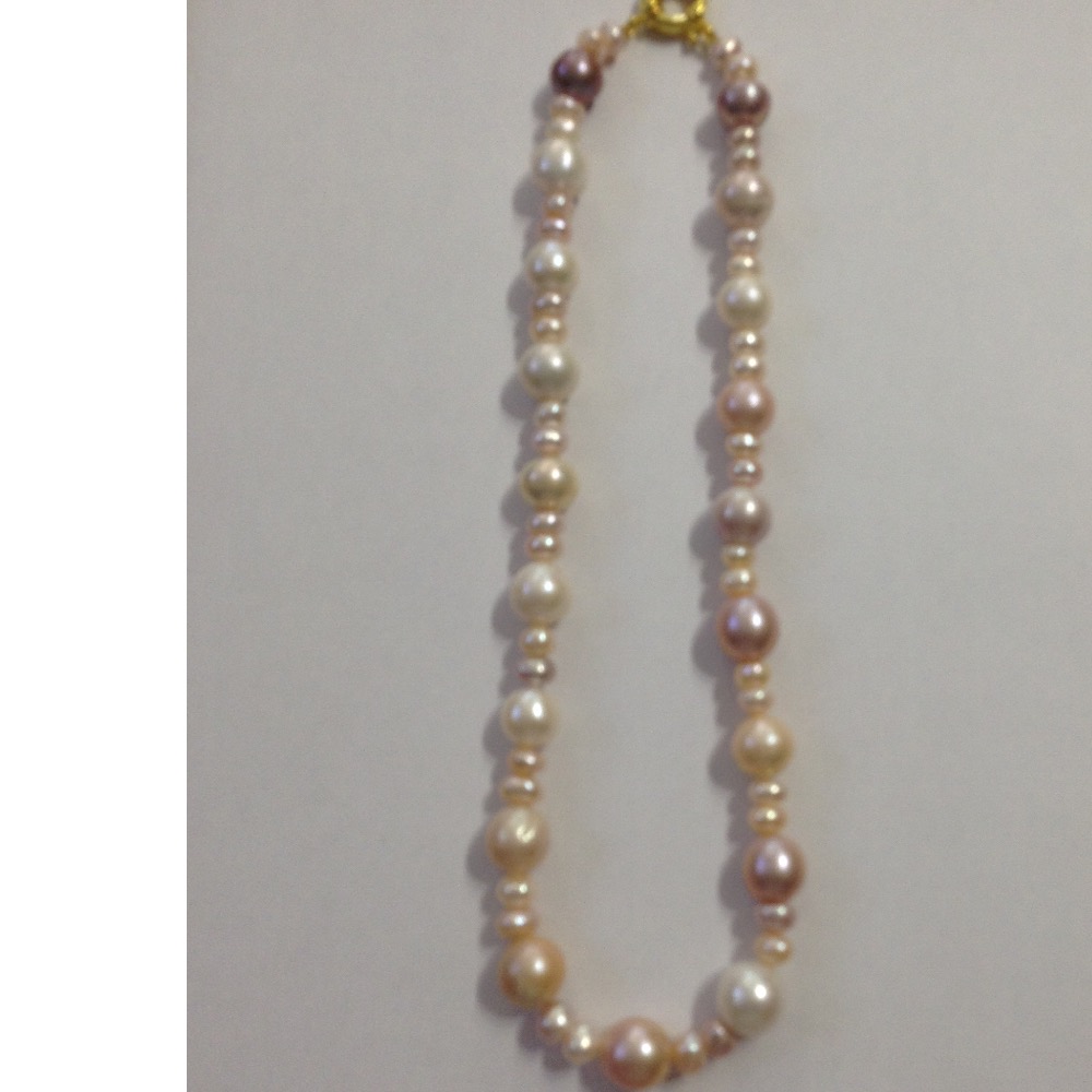 Freshwater multicolour round pearls fancy strand JPM0118