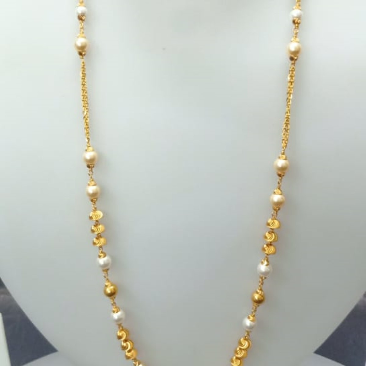 22 KT Gold Classic Special Occasion Antique Mala CJAM43