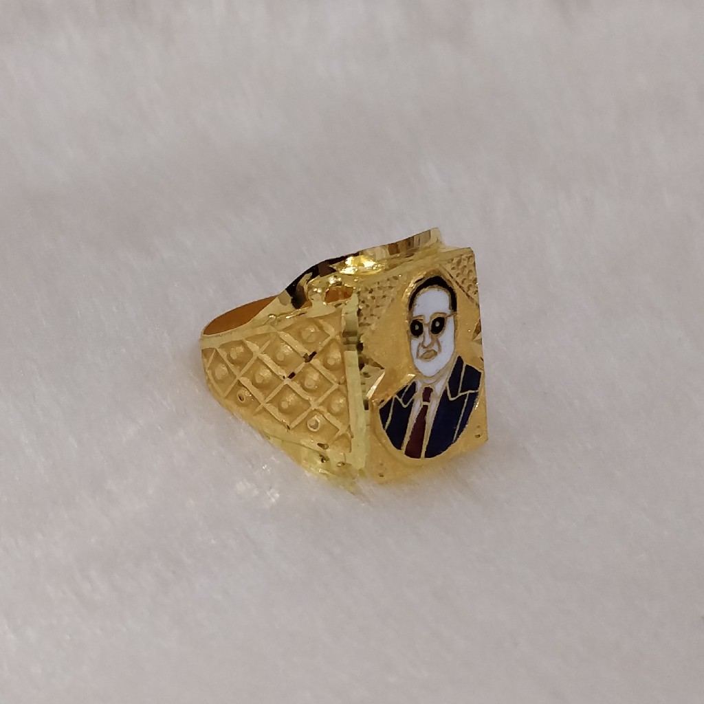916 Gold Fancy Gent's Ambedakar Ring