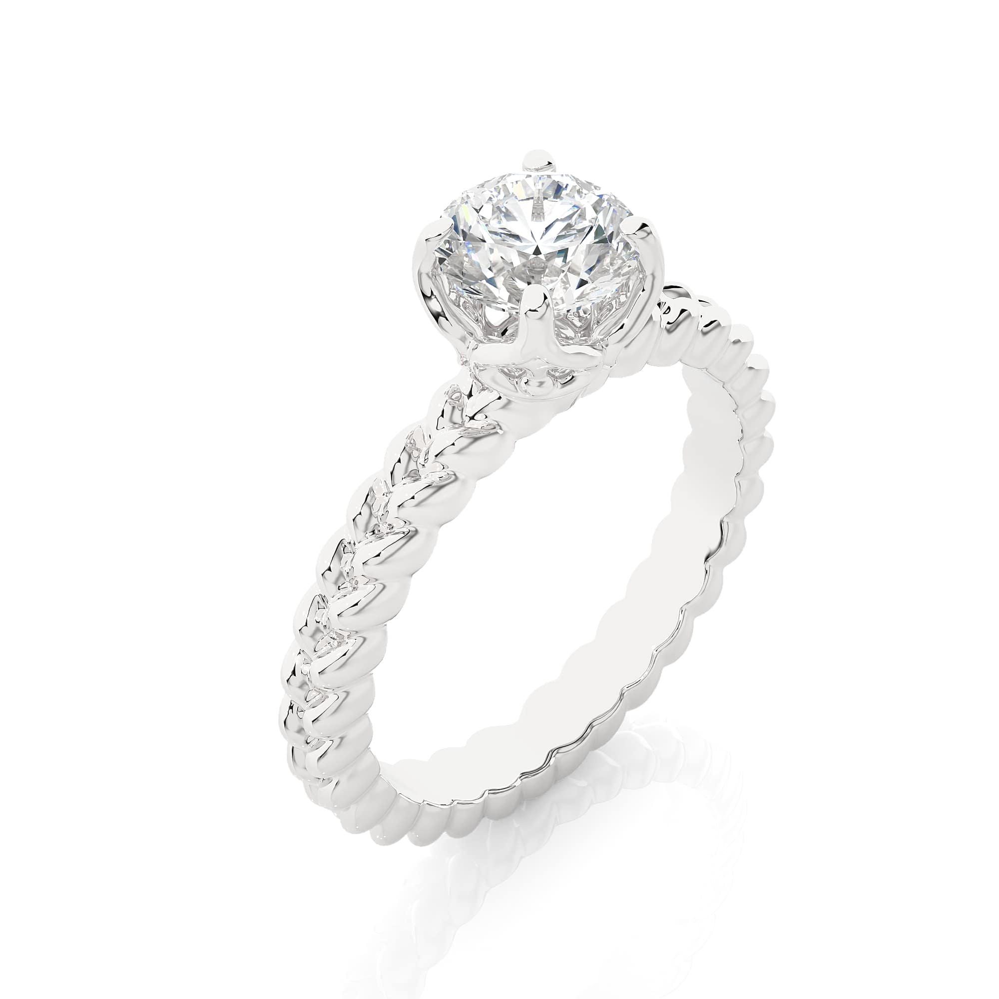 Dazzling Solitaire Ring WG