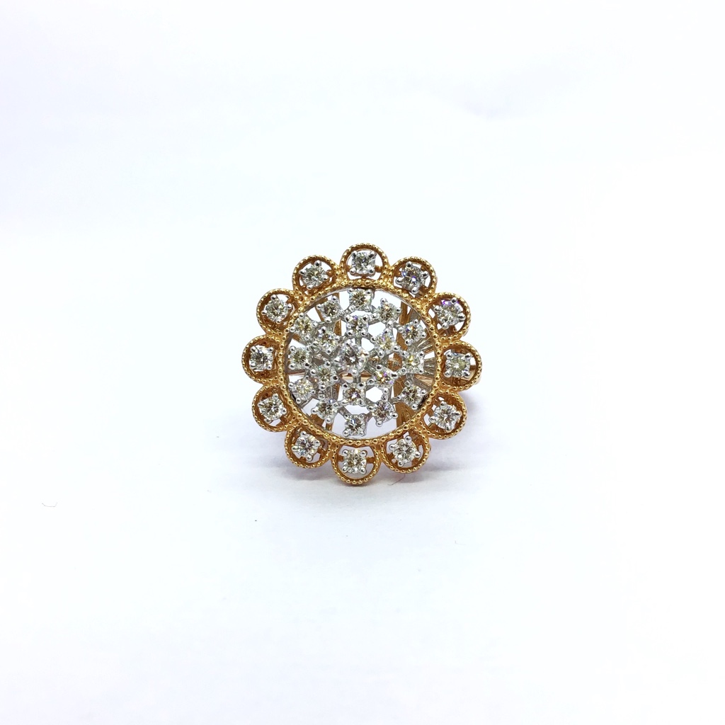 REAL DIAMOND FANCY RING FOR LADIES