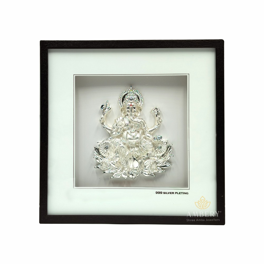 Ganesha 999 Silver Coated Frame