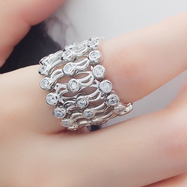 925 silver 2 in 1 ring and bracelet