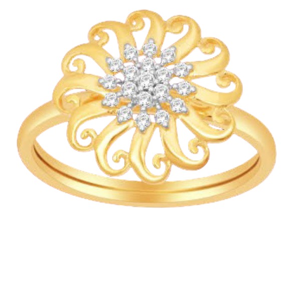 18k gold real diamond ring