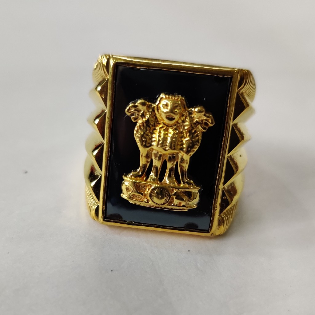 Round Ashok Stambh Black With gold Plated Cuf Button – PM Sons | Online  Jewellery Store