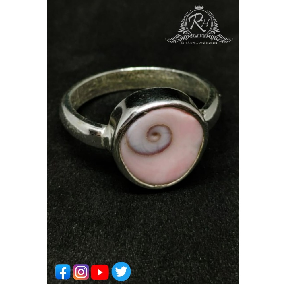 Silver gumti chakra stone rings rh-rb369