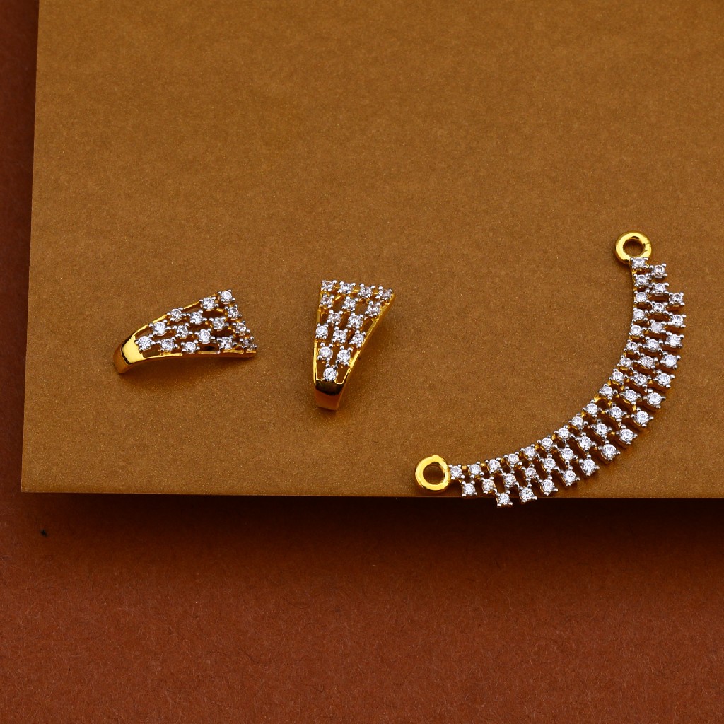 916 Gold Cz Designer Pendant MP125