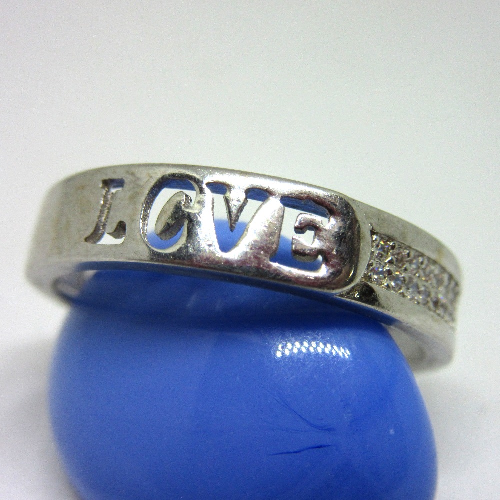 Silver 925 love cutting ring sr925-1