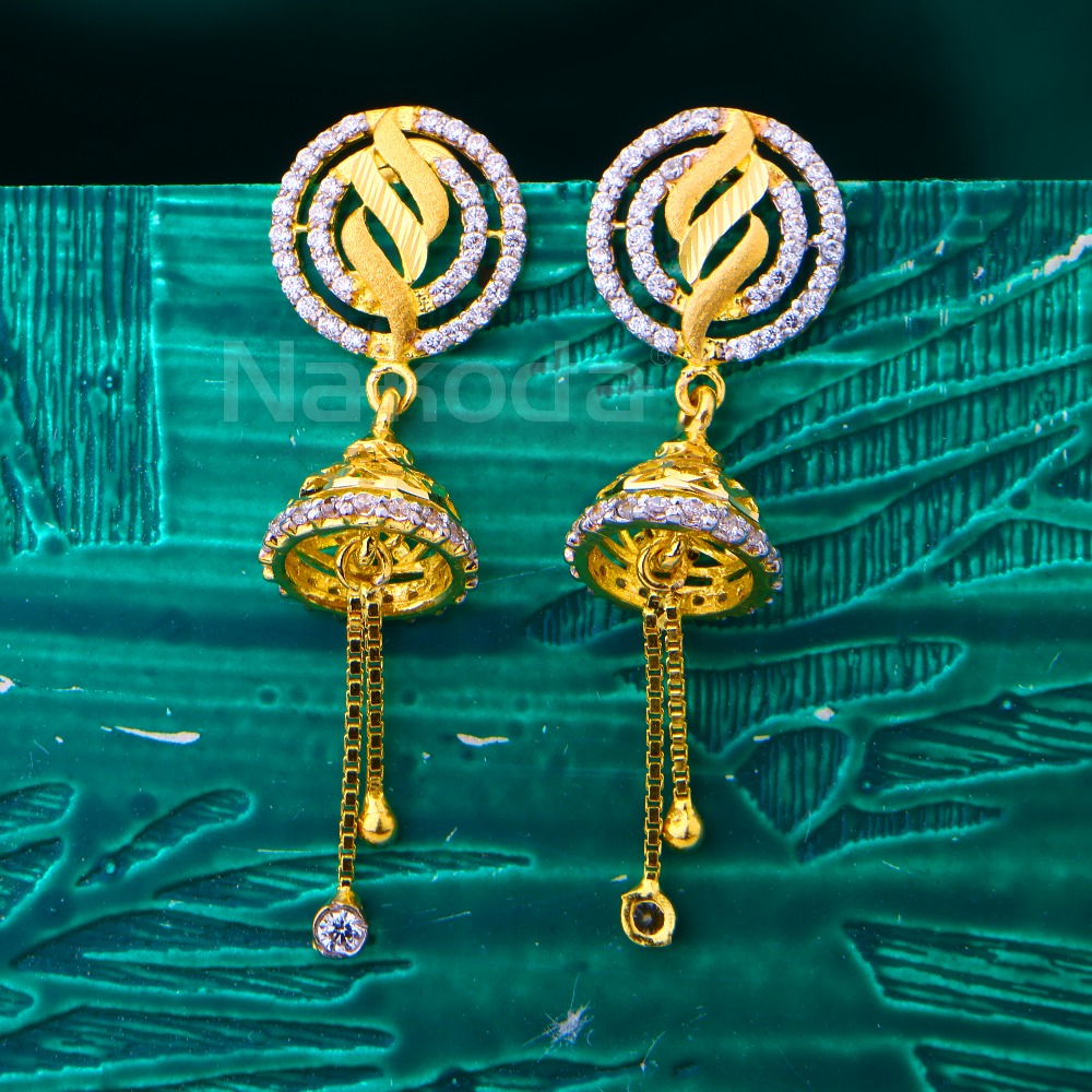 916 Gold Hallmark Designer Women's Jhummar Earring LJE486
