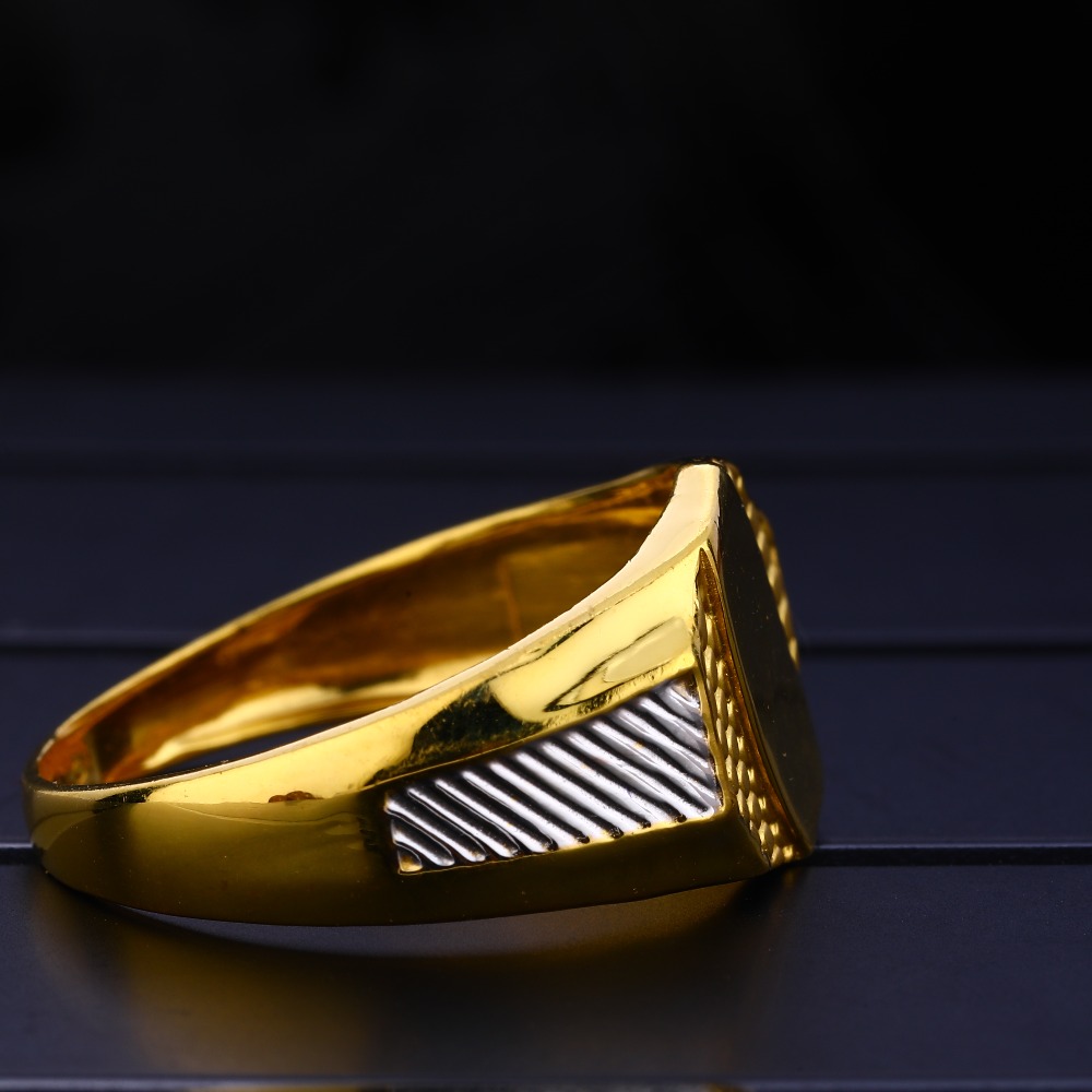 22KT Gold Gentlemen's Stylish Hallmark Plain Ring MPR161