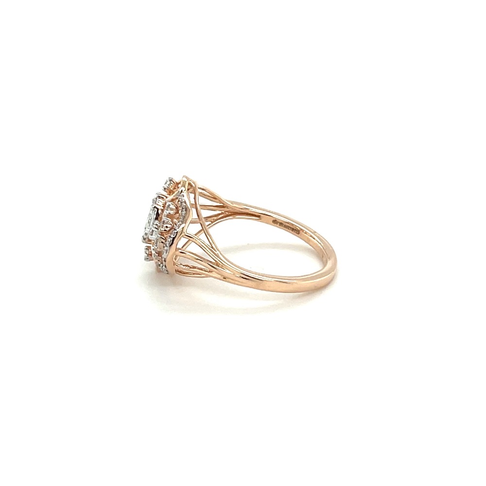 14k Rose Gold Diamond Verkrustet Ring