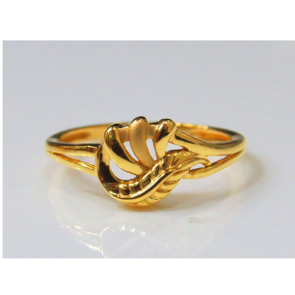 Buy quality 22kt Gold Plain Casting Ladies Ring in Chennai