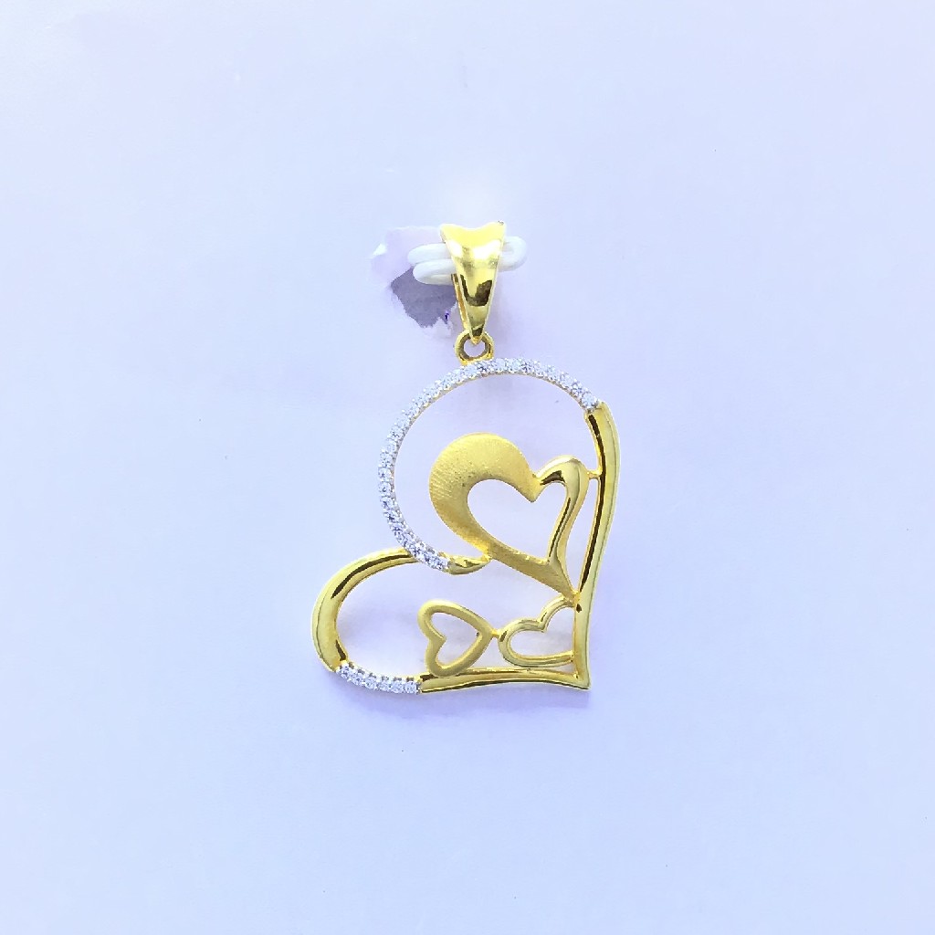 designing heart fancy gold pendant