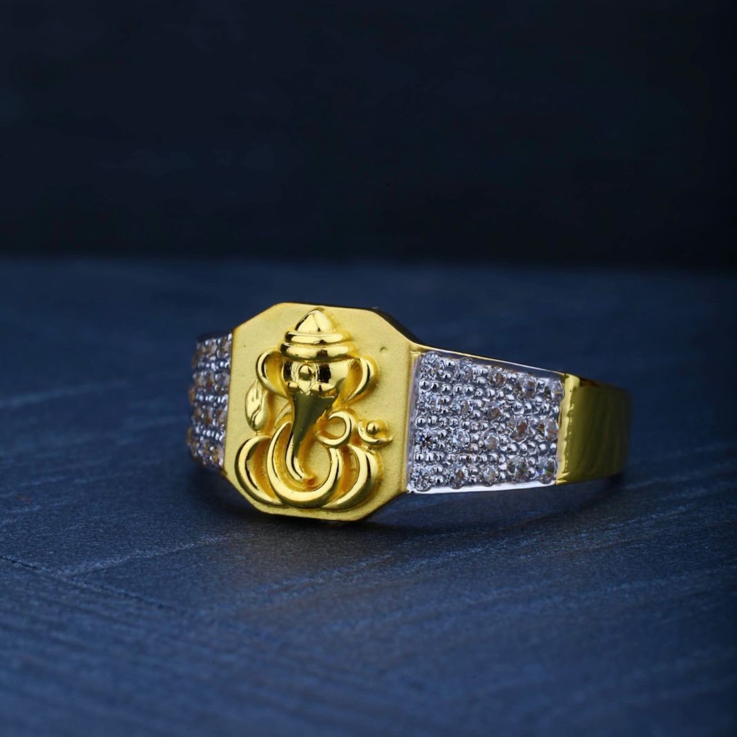 22Kt Gold Ganpati Design Ring For Men