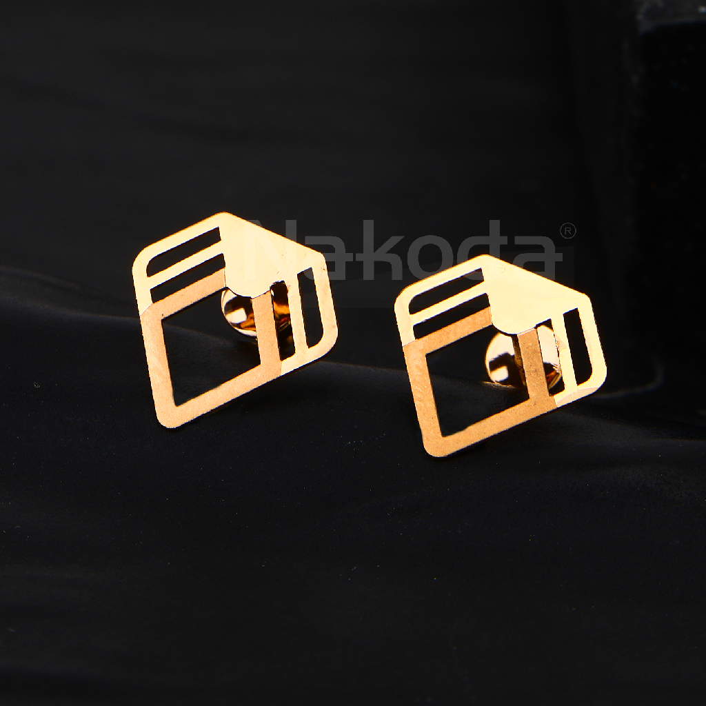 18KT Rose Gold CZ Women's Designer Hallmark Earring RE225