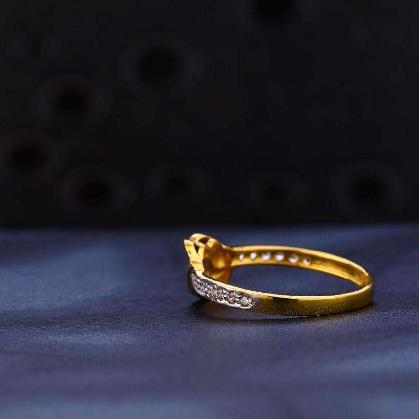 22KT Gold Hallmark  Designer Ladies Ring LR1162