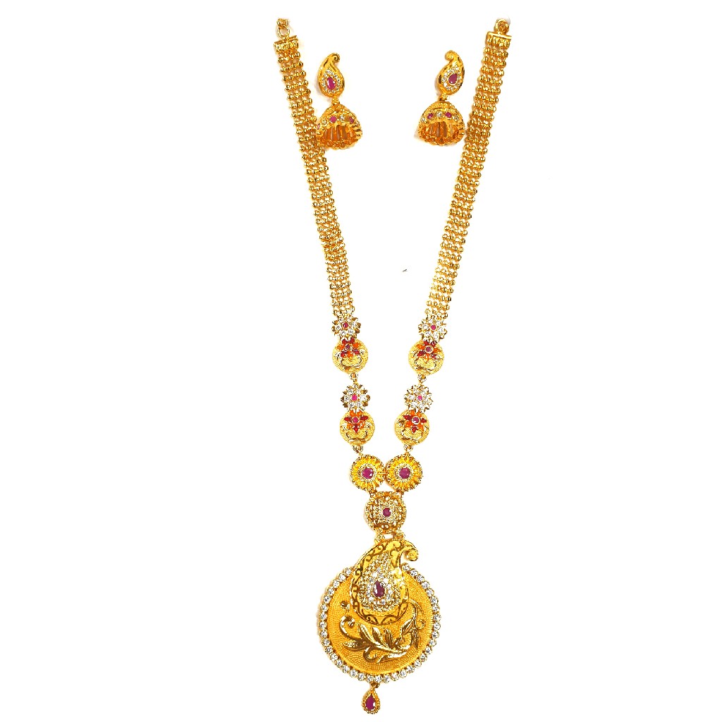 1 gram gold forming necklace set mga - gfn0015