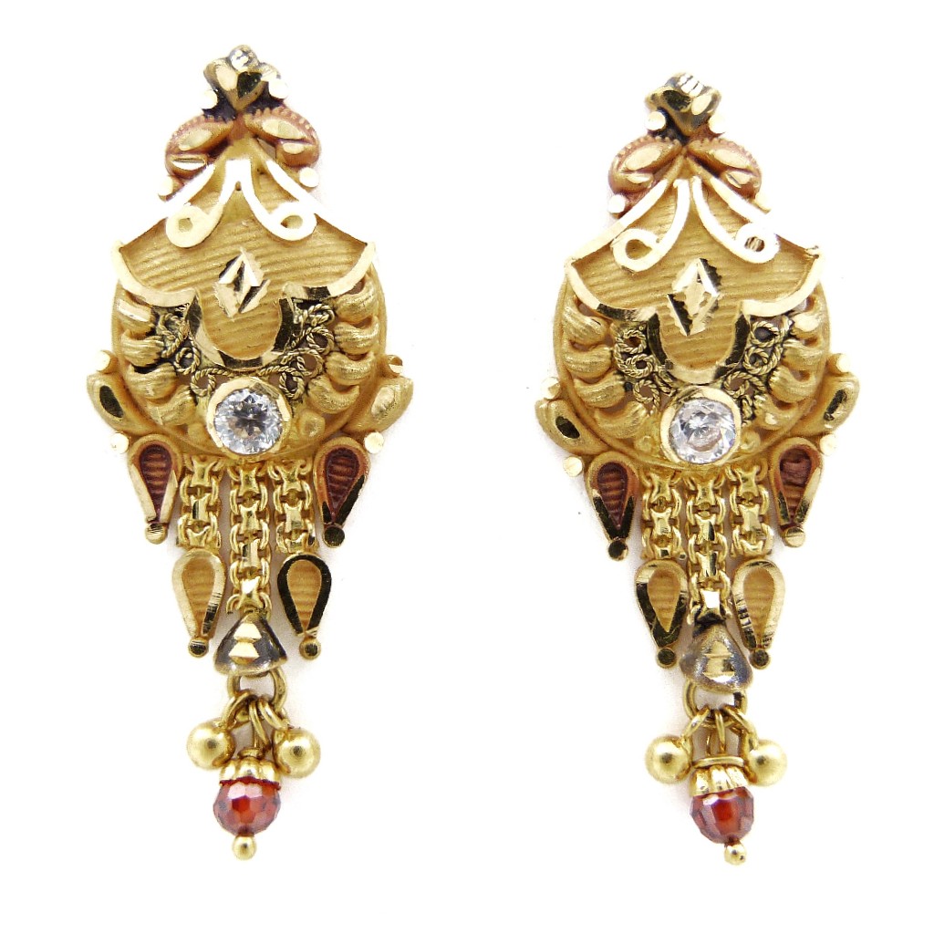 22K Gold Fancy Earring