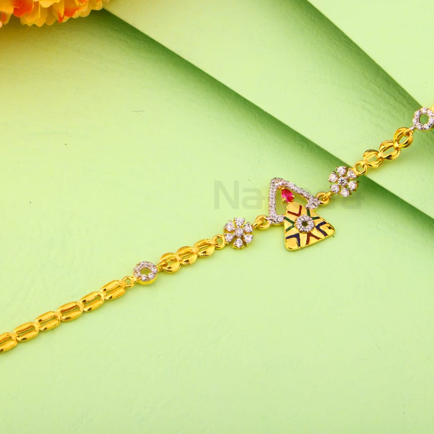 916 Gold Hallmark Ladies Fancy Bracelet LB555