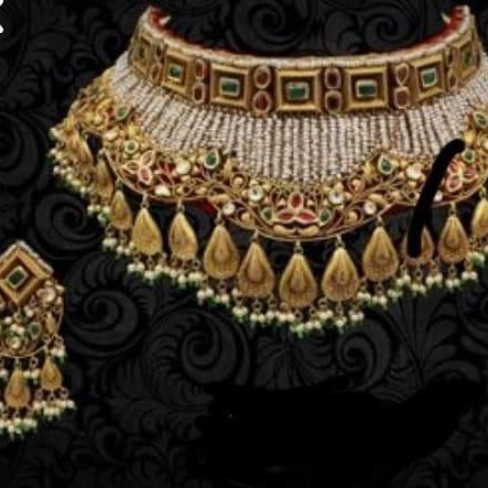 Gold rajasthani necklace set