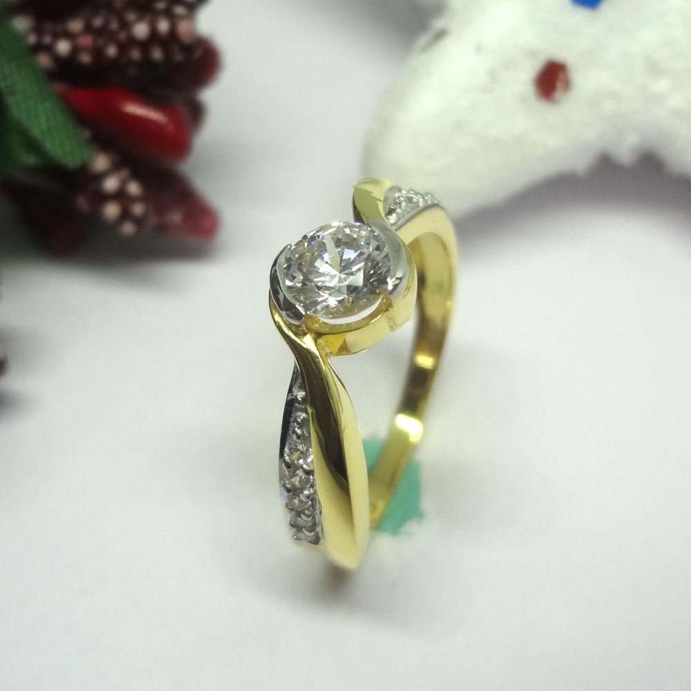 916 gold cz diamond stylist ladies ring