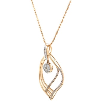 750 Gold Diamond Elegant Design Pendant Set