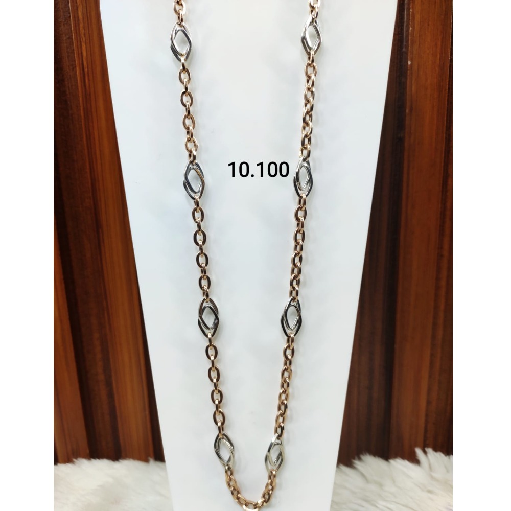 18 carat rose gold traditional gents chain Rh-GC710
