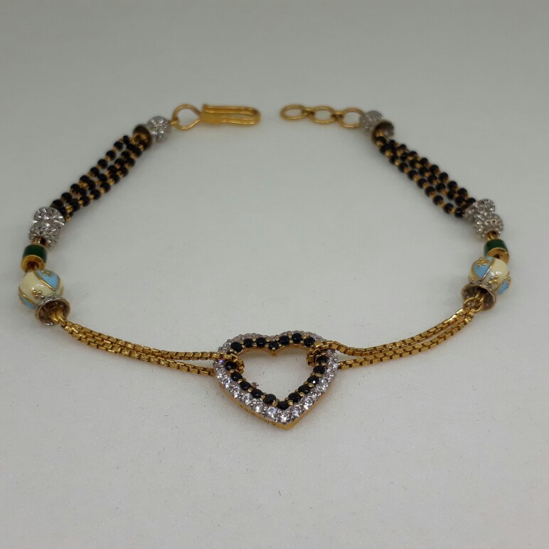 916 Black Beads Ladies Bracelet lk/1450