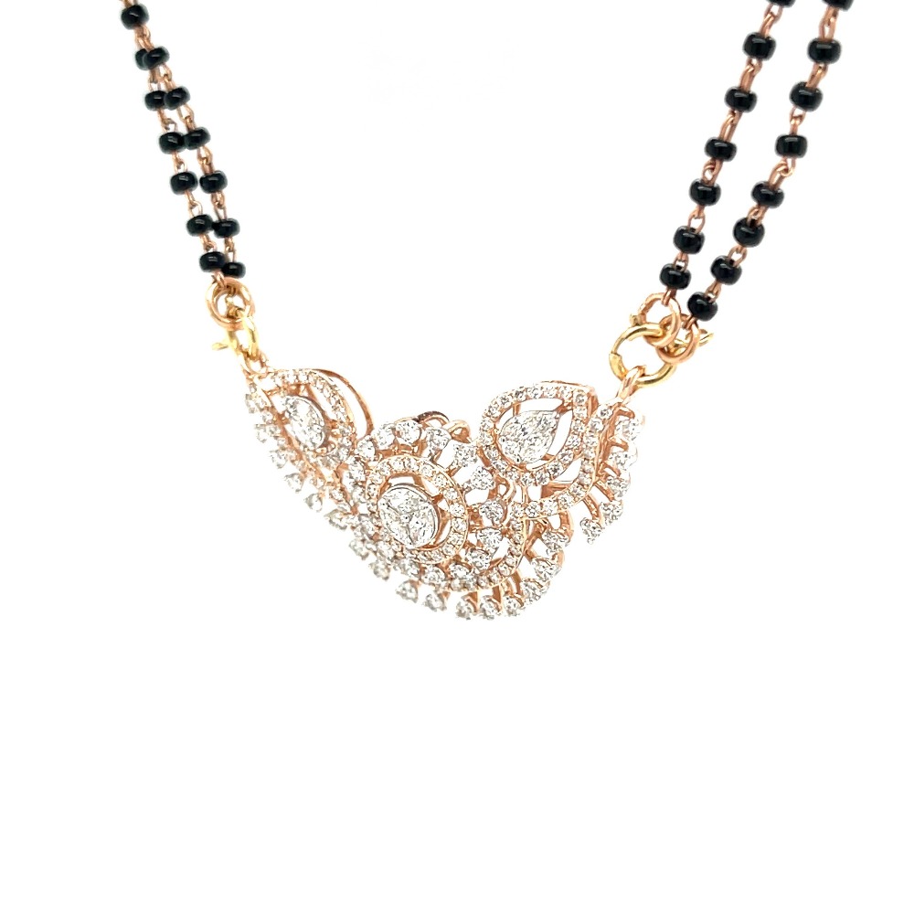 Royale Collection Diamond Mangalsutra Pendant in 18k Rose Gold