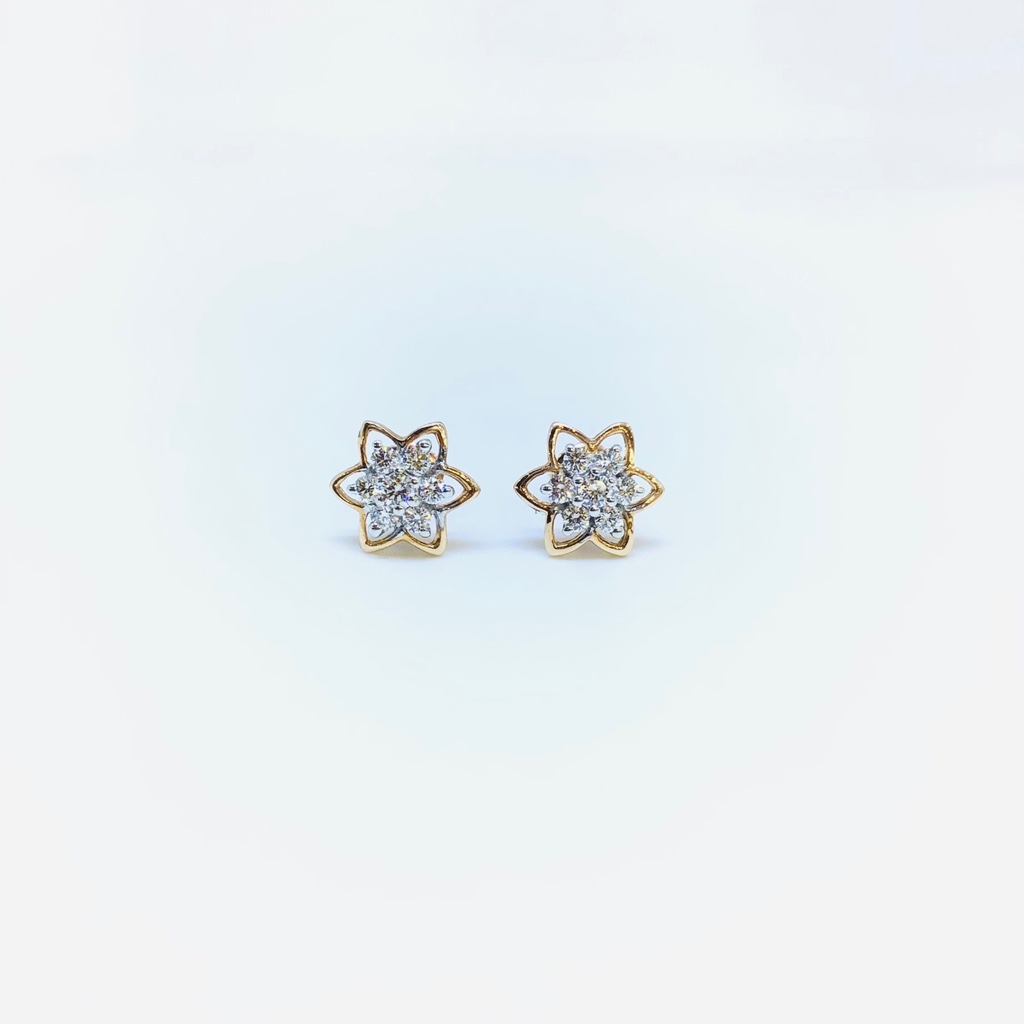 Fancy ROSE GOLD REAL DIAMOND EARRINGS