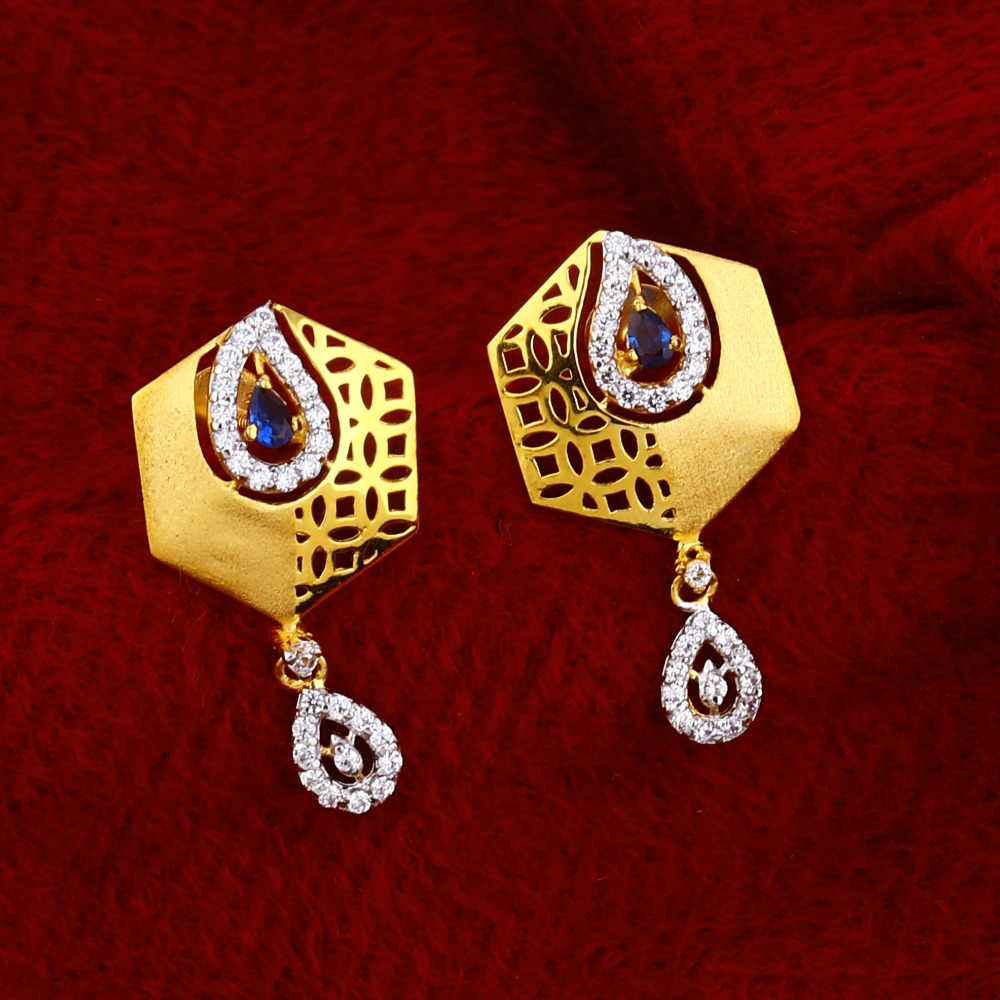916 Gold Women's Designer CZ Chain Necklace CN235
