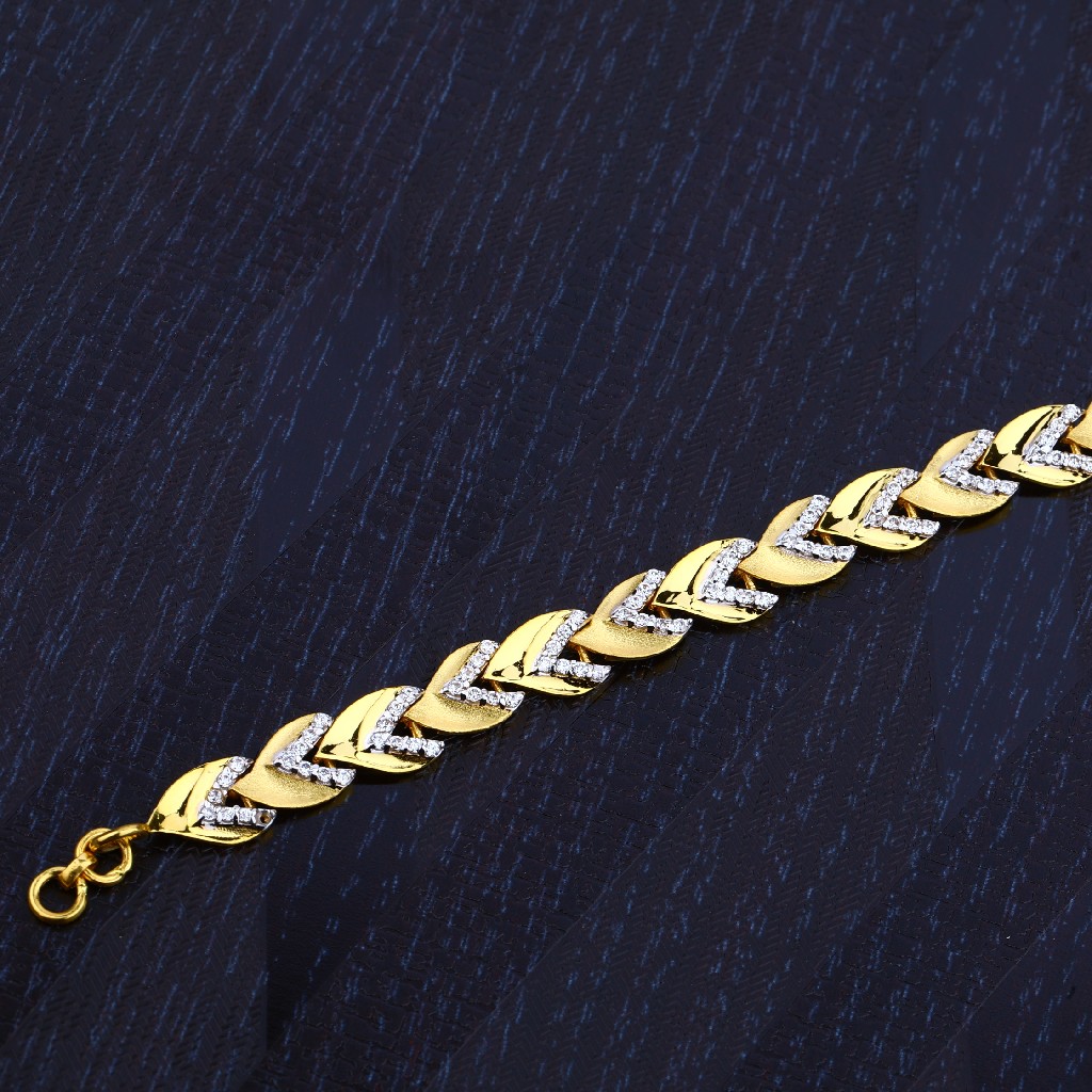 Ladies Gold Daily Wear Gold Cz Bracelet-LB111