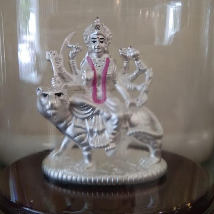 Silver attractive design maa durga Idols 
