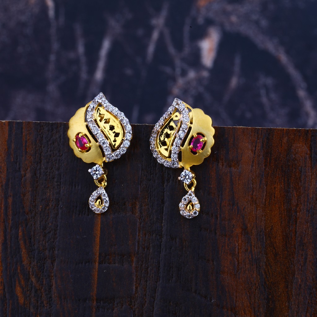 916 Gold Hallmark Classic Women's Earring LFE290