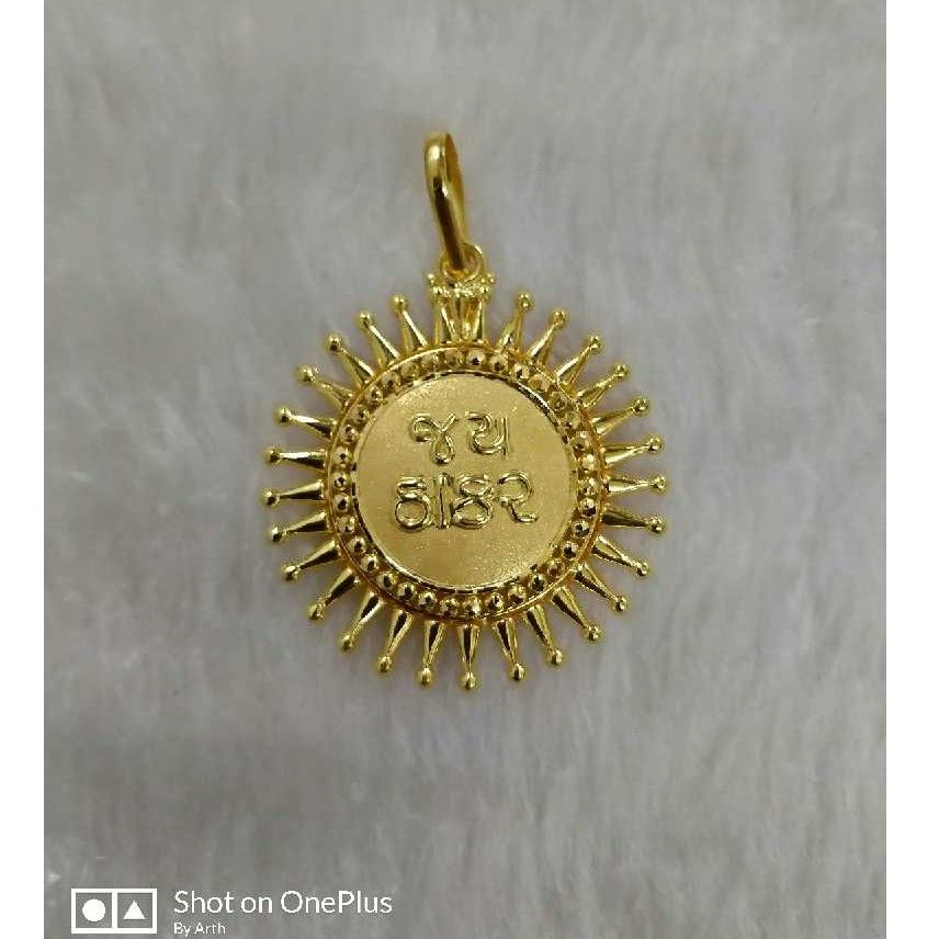 Gold jay thakar pendant