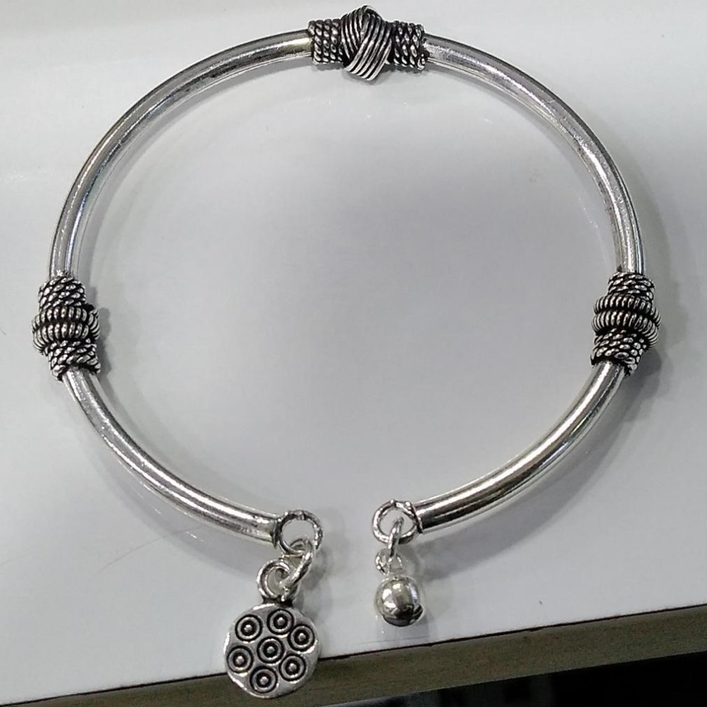 925 sterling silver oxidised bracelet /kada