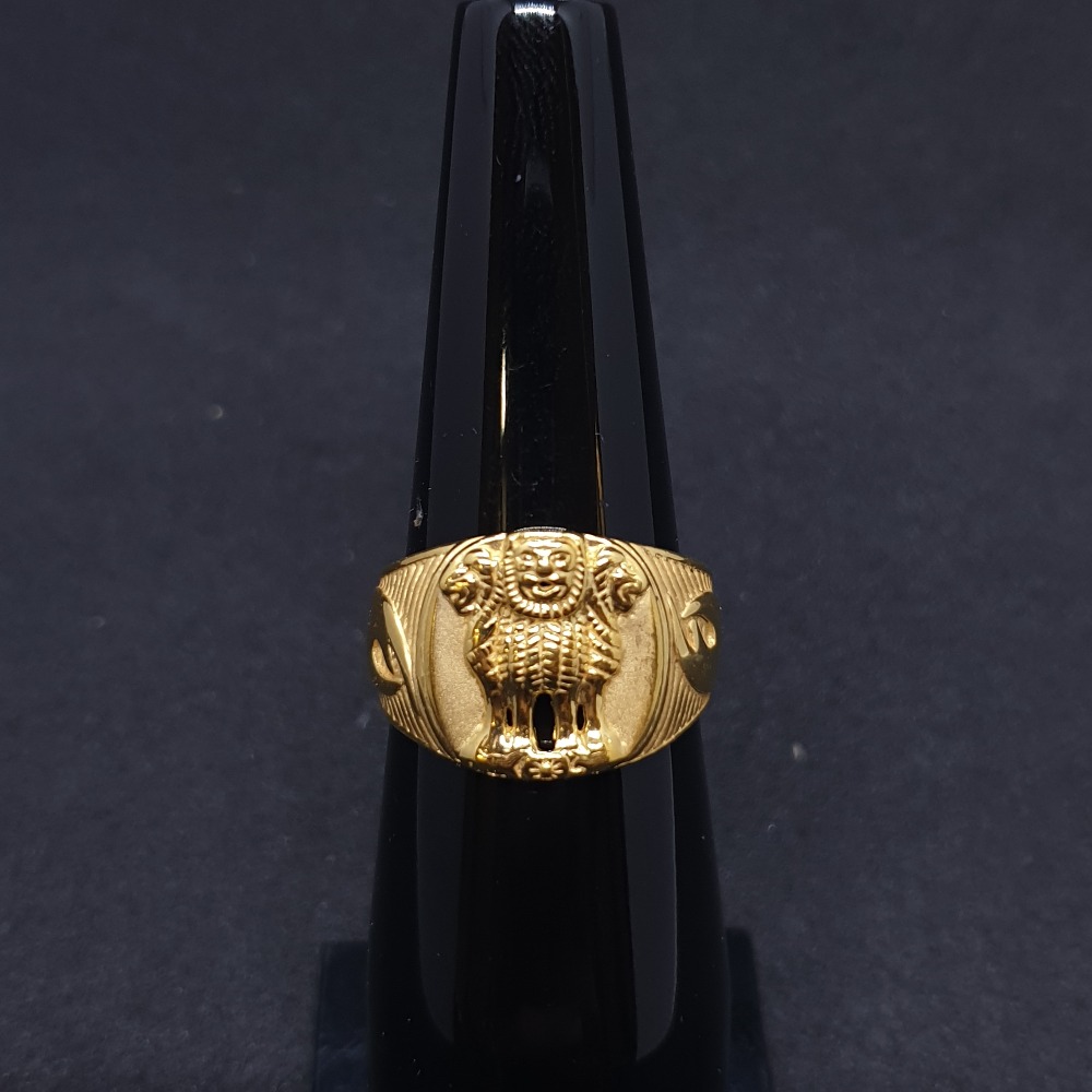 Ashok stambh sale gold ring