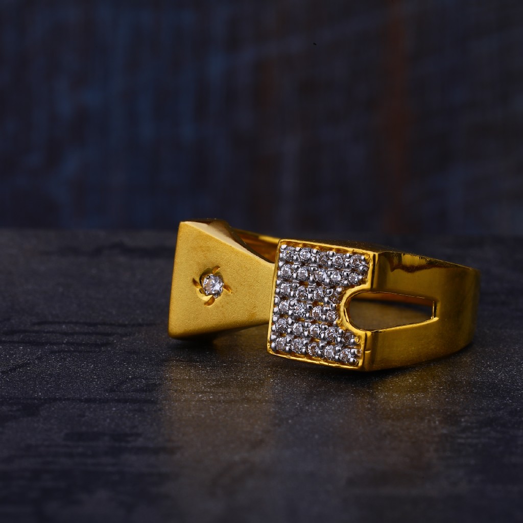 22KT Gold Exclusive Cz Hallmark Mens Ring MR529